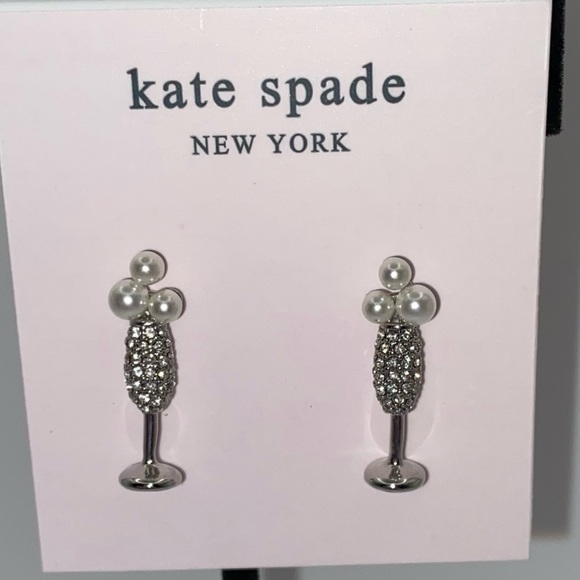 Kate spade silver tone stud earrings - Picture 1 of 10